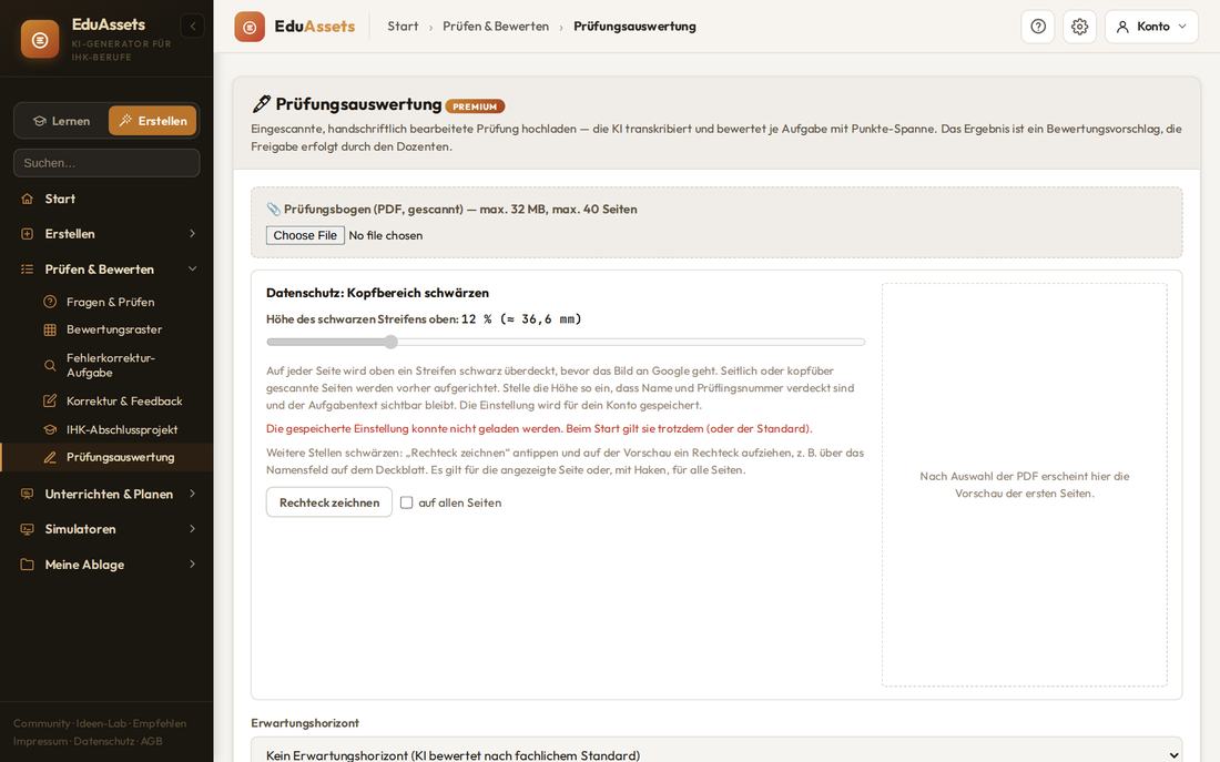 Prüfungsauswertung